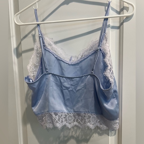 Super down Elegant Blue Lace Camisole M - Picture 3 of 4